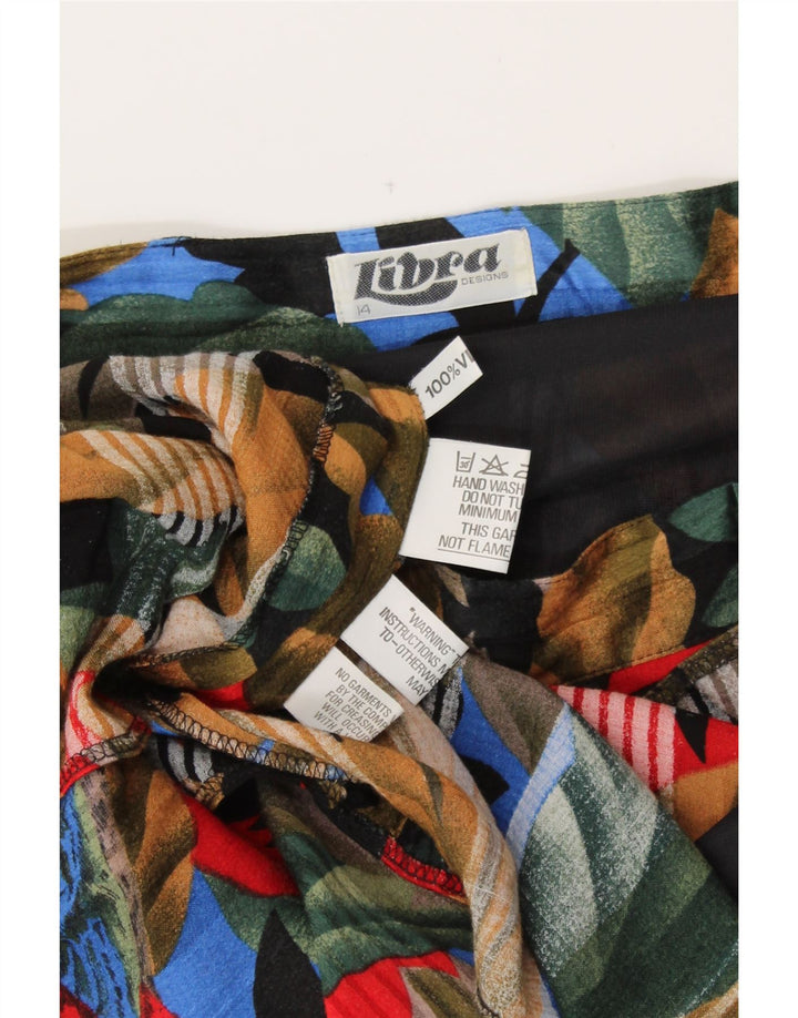 Fusta A-Line pentru femei LIBRA UK 14 Medium W29 Multicolor Floral Viscose