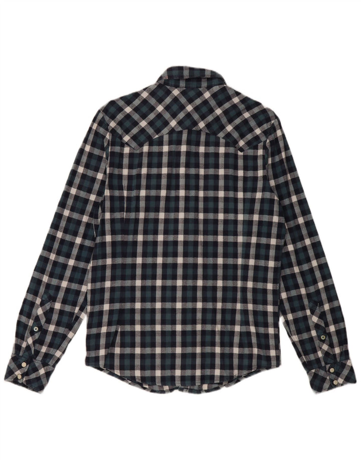 Cămașă Lee Slim Fit pentru bărbați, bumbac cu carouri albastre mici