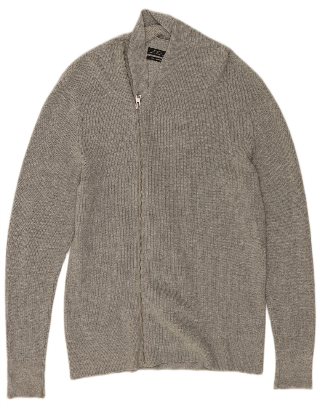 Pulover cardigan pentru bărbați All Saints, bumbac gri mediu