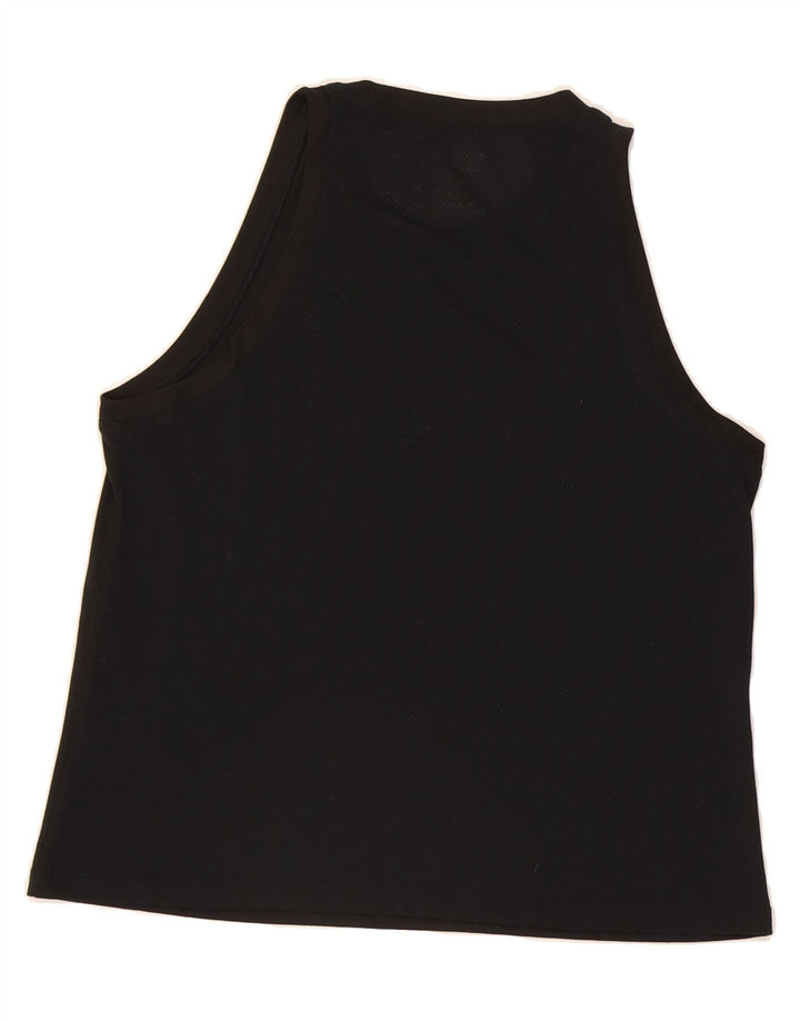 REEBOK Womens Graphic Vest Top UK 16/18 Large Black Vintage Reebok and Second-Hand Reebok from Messina Hembry 