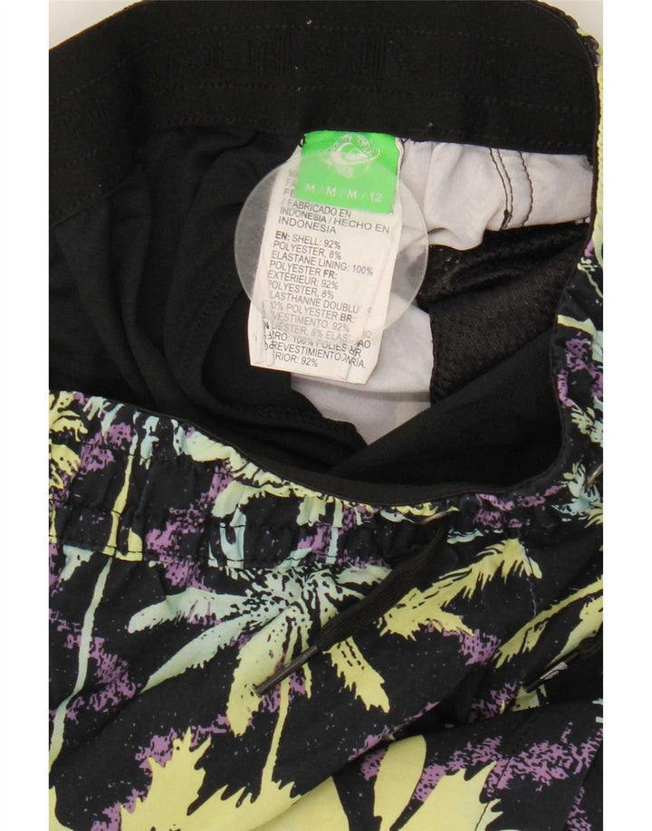 Pantaloni scurți de înot grafic Quiksilver pentru băieți 9-10 ani poliester negru mediu