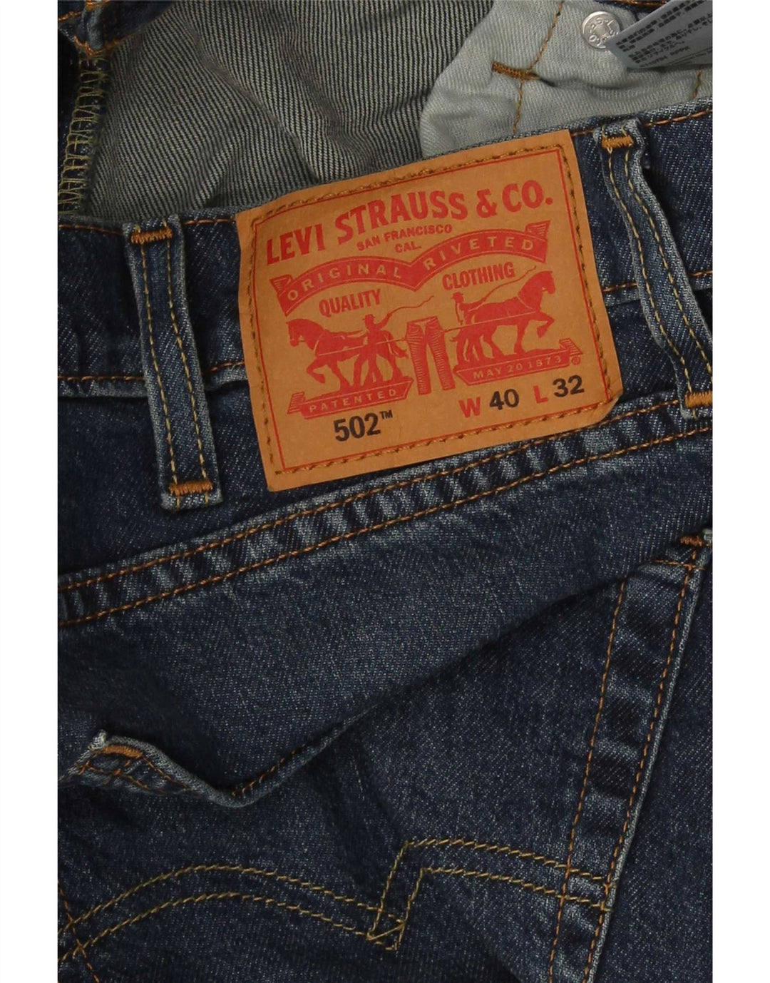 Blugi conici pentru bărbați Levi's 502 W40 L32 albastru