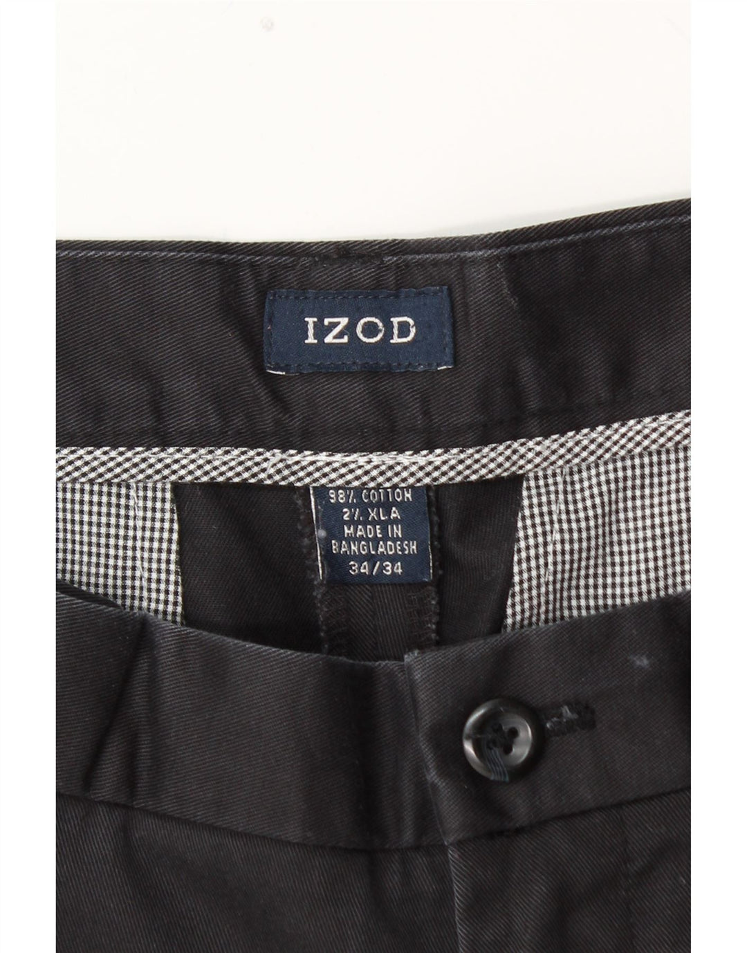Pantaloni chino drepți pentru bărbați IZOD L34 L34 bumbac bleumarin