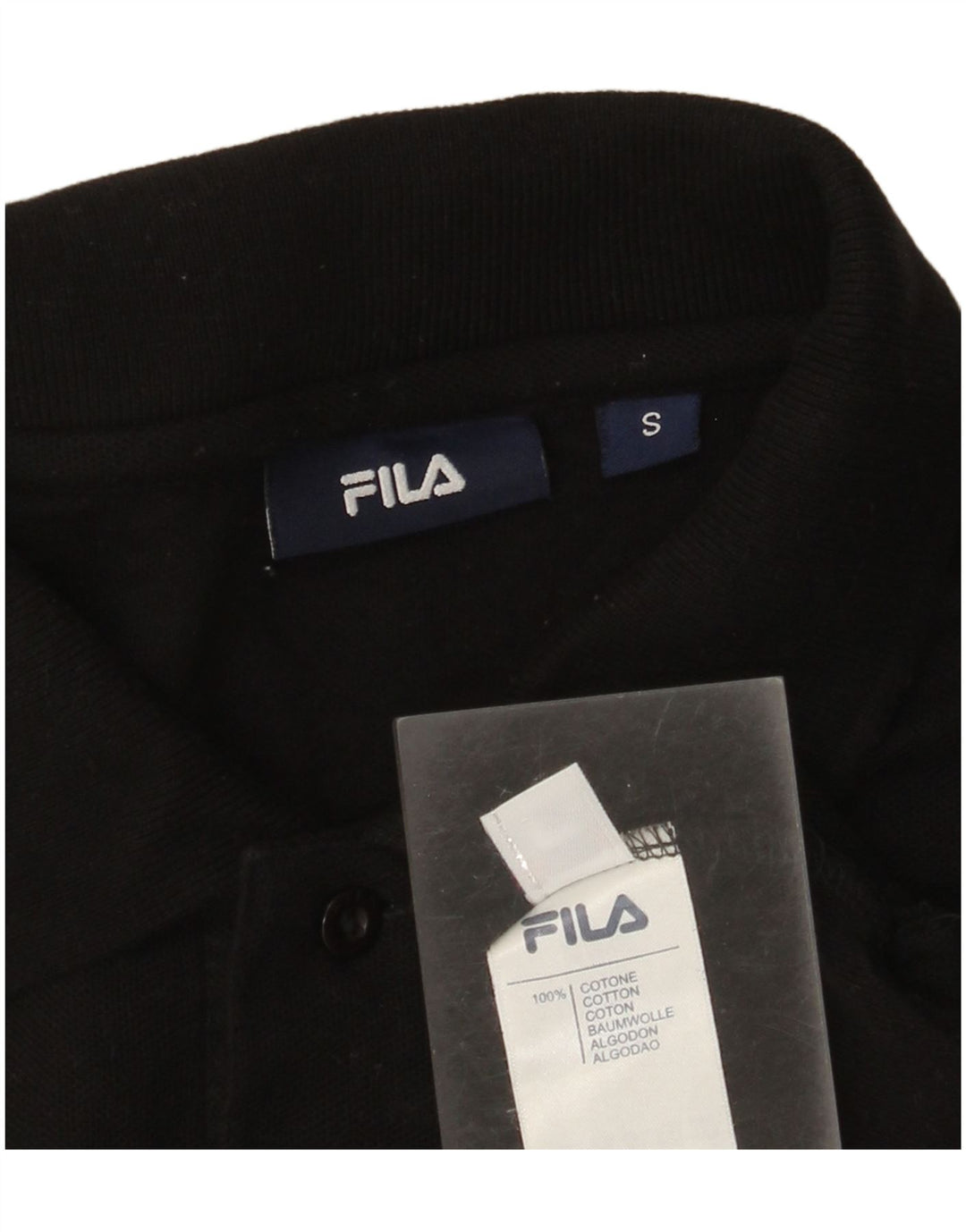 Tricou Polo Fila Bărbați Mic Negru Bumbac