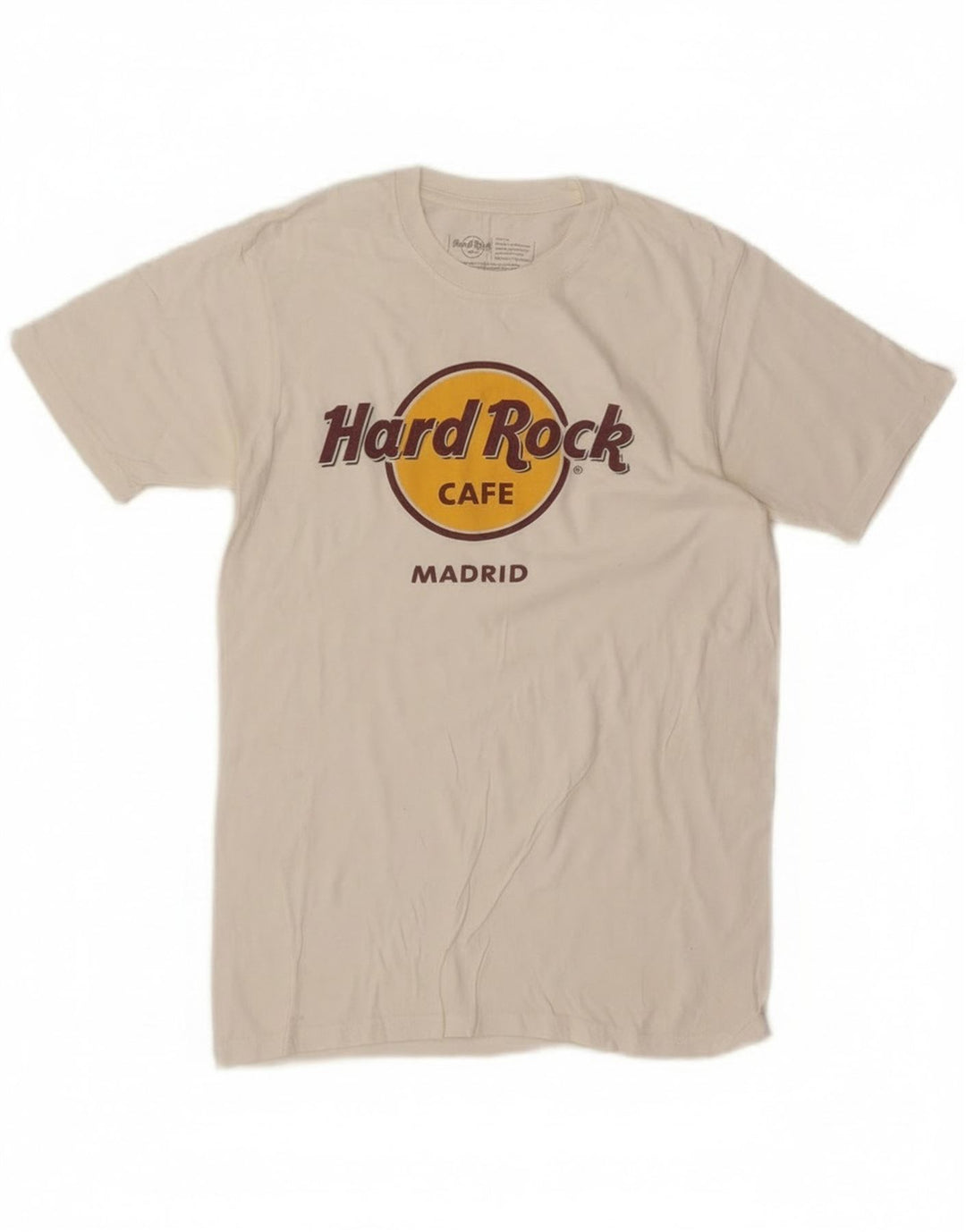 Hard Rock Cafe Madrid Tricou grafic Top mic Bumbac alb