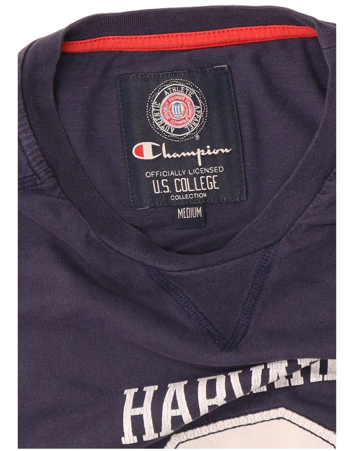 Tricou grafic Harvard pentru bărbați Champion Top Mediu Bleumarin