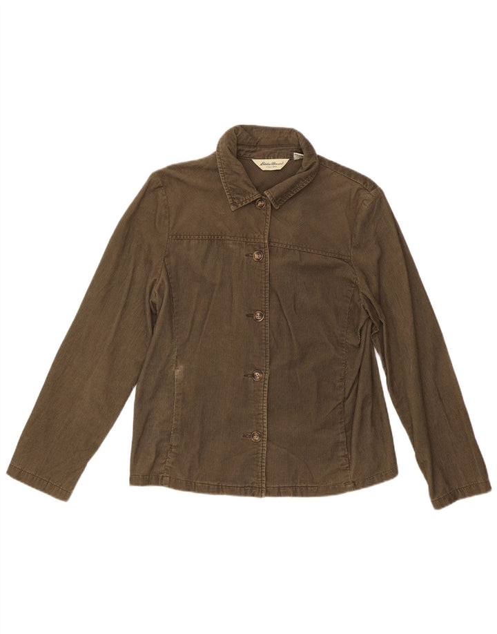 Jachetă din velur pentru femei Eddie Bauer UK 14 Bumbac kaki mediu