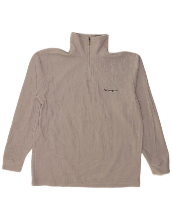 Pulover din lână pentru bărbați Champion, cu fermoar, poliester, gri