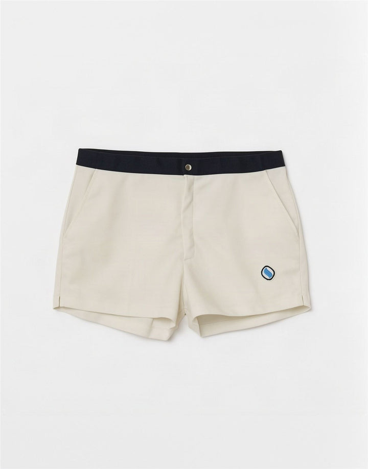 Pantaloni scurți casual vintage pentru bărbați IT 50 Large W30 White Colorblock Poliester