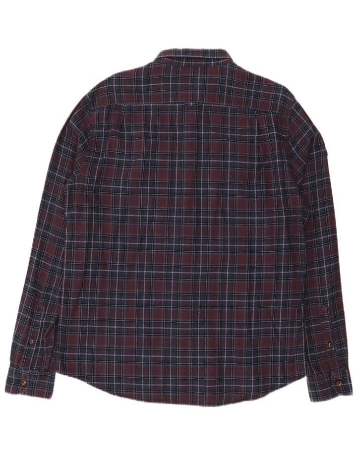 Cămașă de flanel Superdry pentru bărbați, cu tăiere obișnuită, 2XL, albastru bleumarin