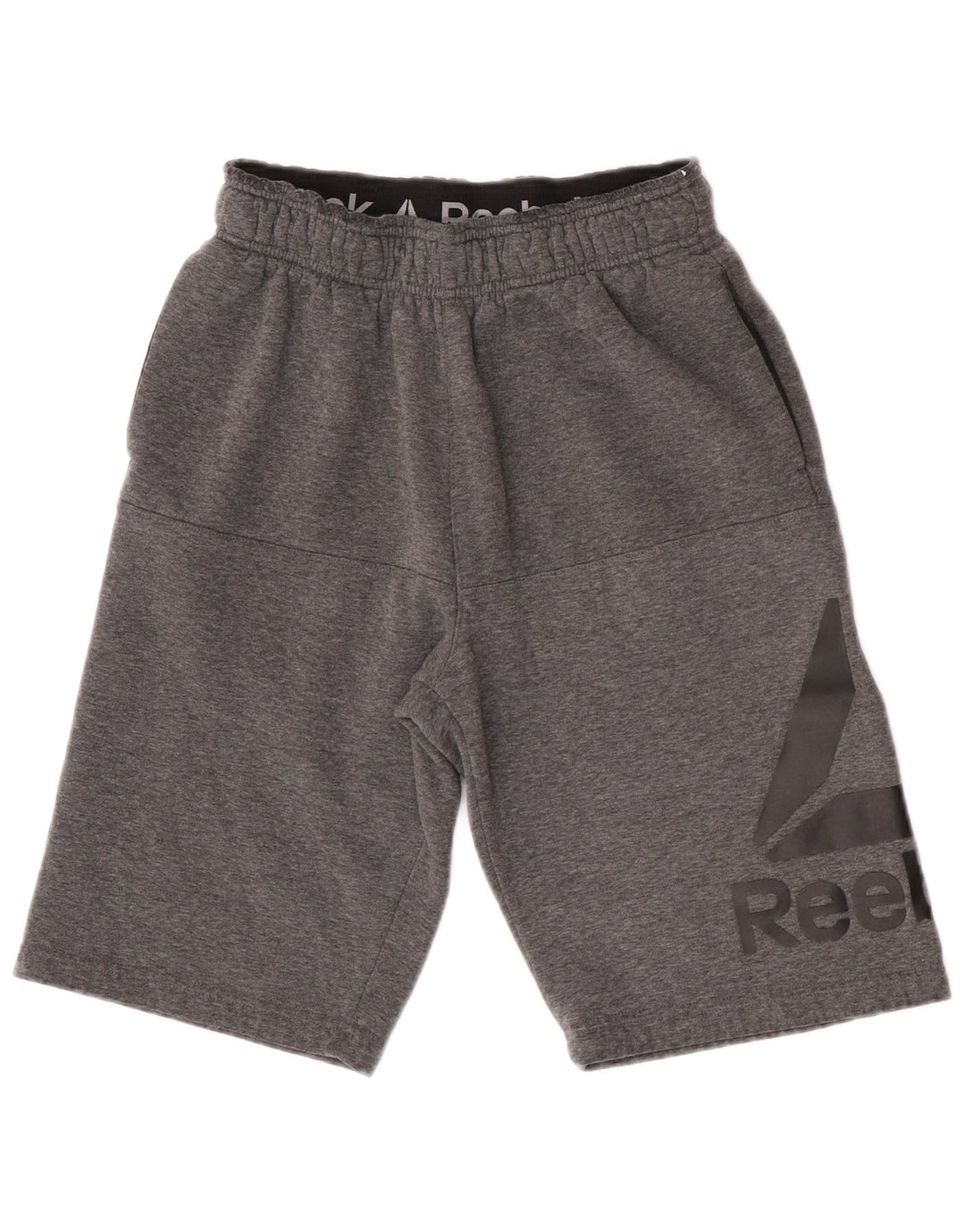 Pantaloni scurti sport grafic Reebok pentru bărbați, bumbac, gri mici