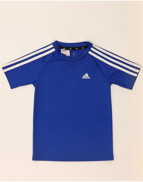 Tricou Adidas Aeroready pentru baieti Top 7-8 ani poliester albastru