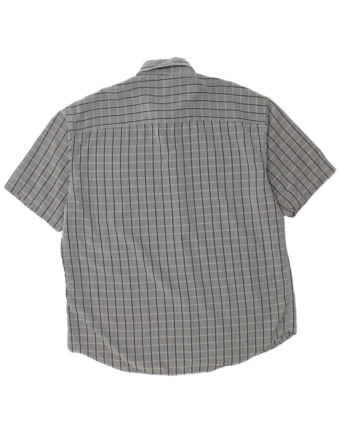 Cămașă cu mânecă scurtă pentru bărbați Pierre Cardin XL poliester cu carouri gri