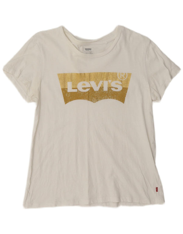 Tricou grafic Levi's pentru femei Top UK 14 Medium White