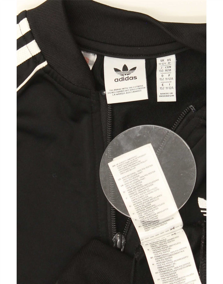 Jachetă de trening pentru băieți Adidas 11-12 ani, poliester negru