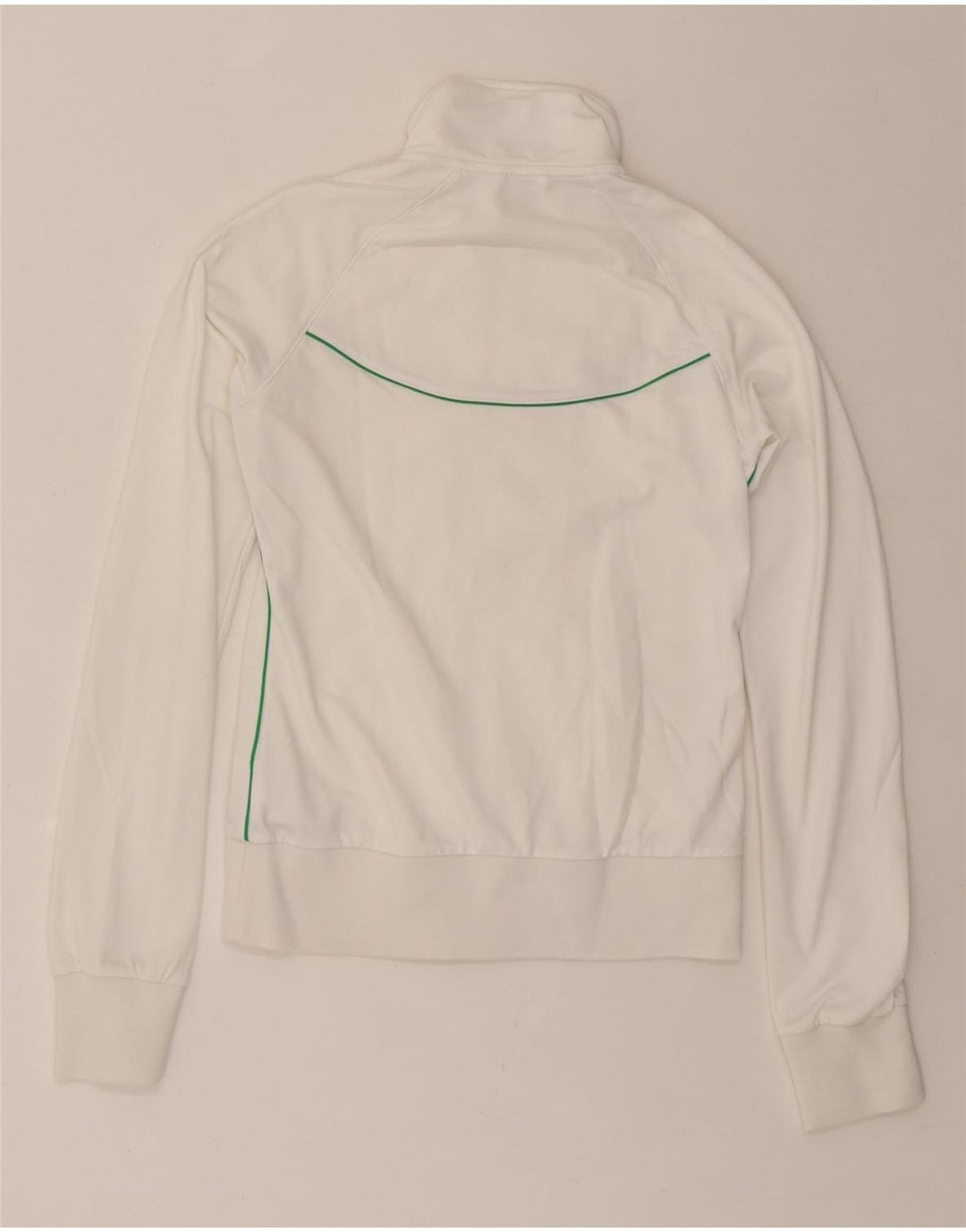 NIKE Womens Tracksuit Top Jacket UK 12 Medium White Polyester Vintage Nike and Second-Hand Nike from Messina Hembry 