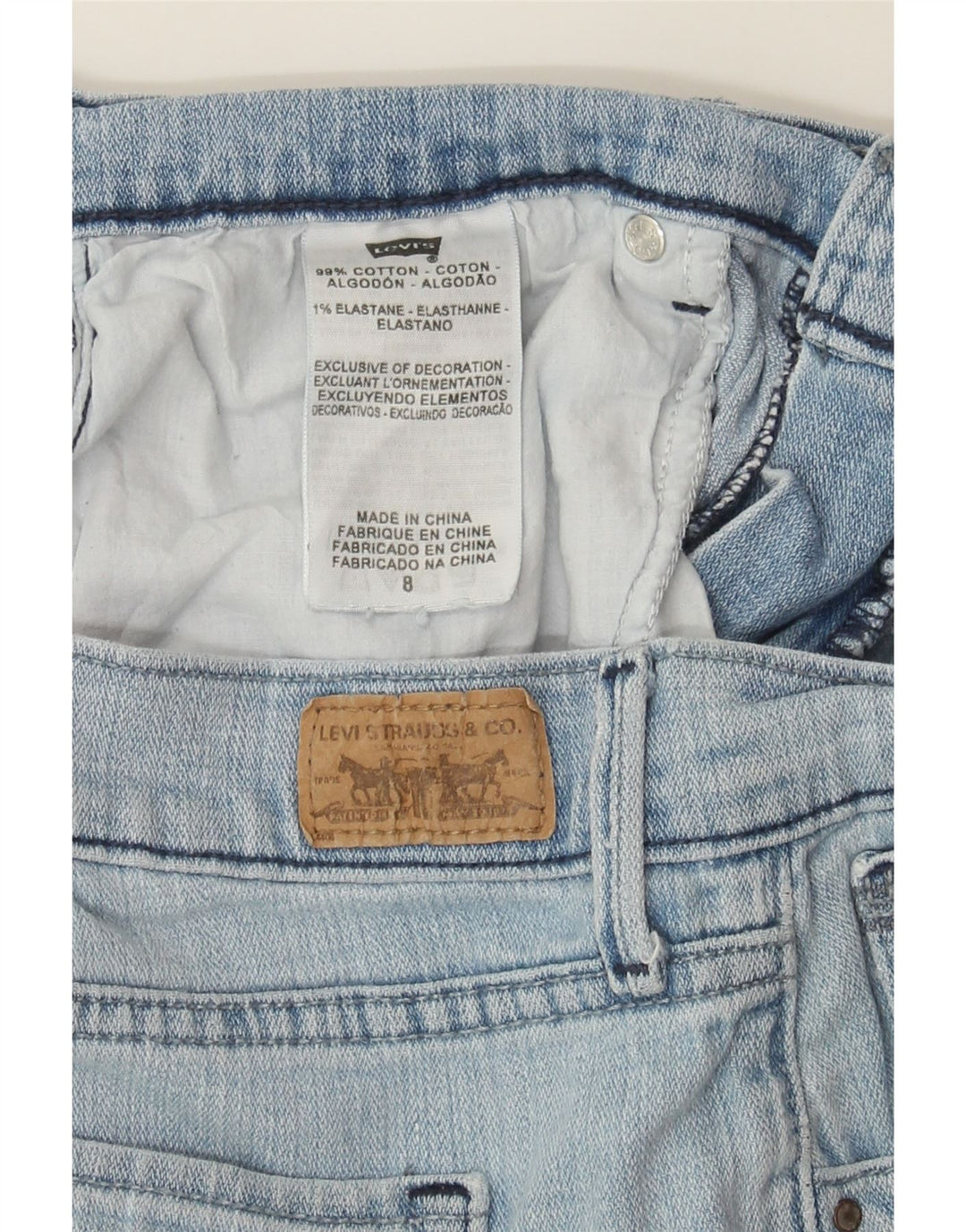 LEVI'S Womens Capri Jeans US 8 Medium W30 L20 Blue Cotton Vintage Levi's and Second-Hand Levi's from Messina Hembry 