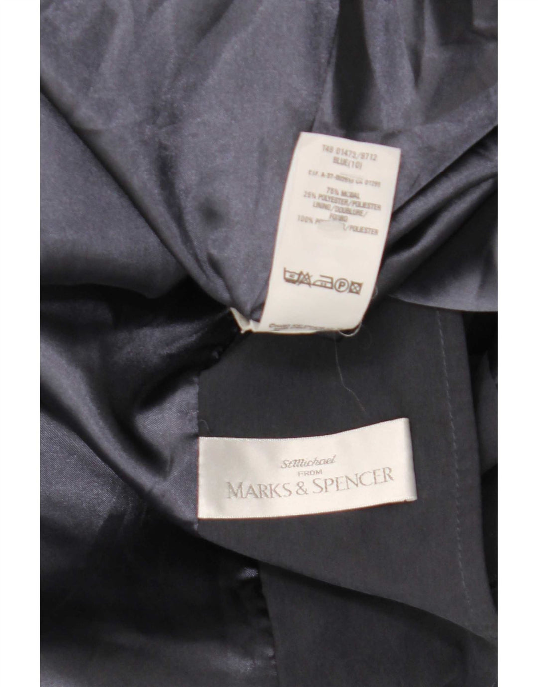 Trench supradimensionat pentru femei Marks & Spencer UK 10 Mic, bleumarin, modal