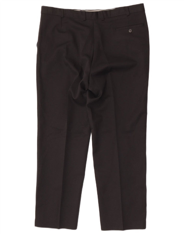 Pantaloni chino drepți pentru bărbați Marks & Spencer L38 L29 Poliester negru