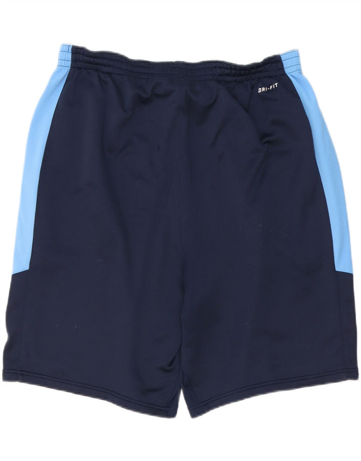Pantaloni scurți sport pentru bărbați NIKE Dri Fit 2XL, albastru bleumarin, poliester color bloc