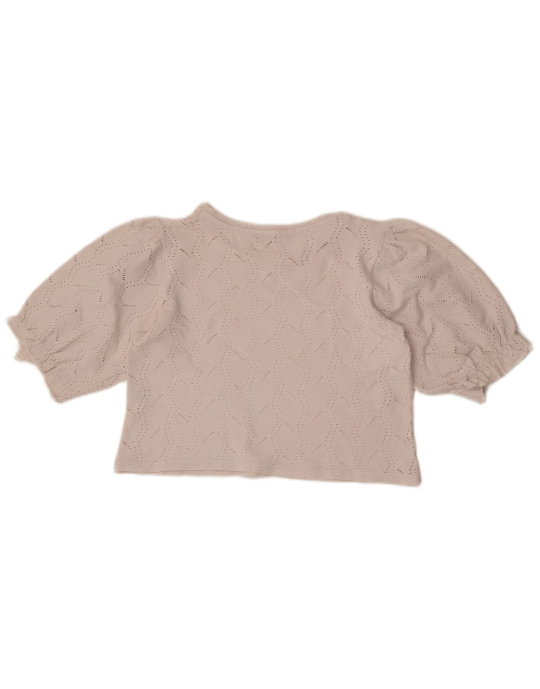 Bluză Crop Top Femei Zara UK 12 Bumbac Alb Mediu