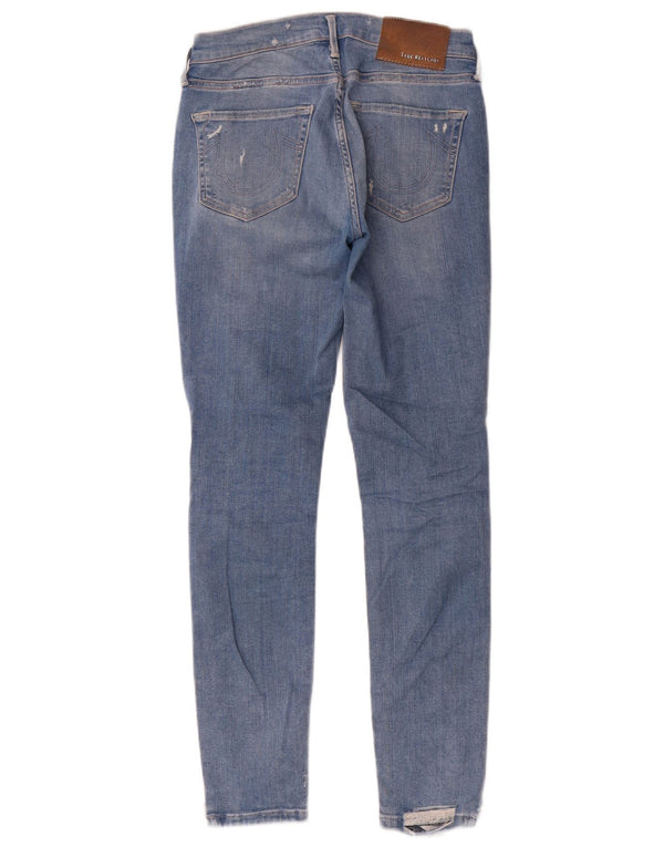 True Religion Blugi super skinny Halle cu talie medie L26 L29, bumbac albastru