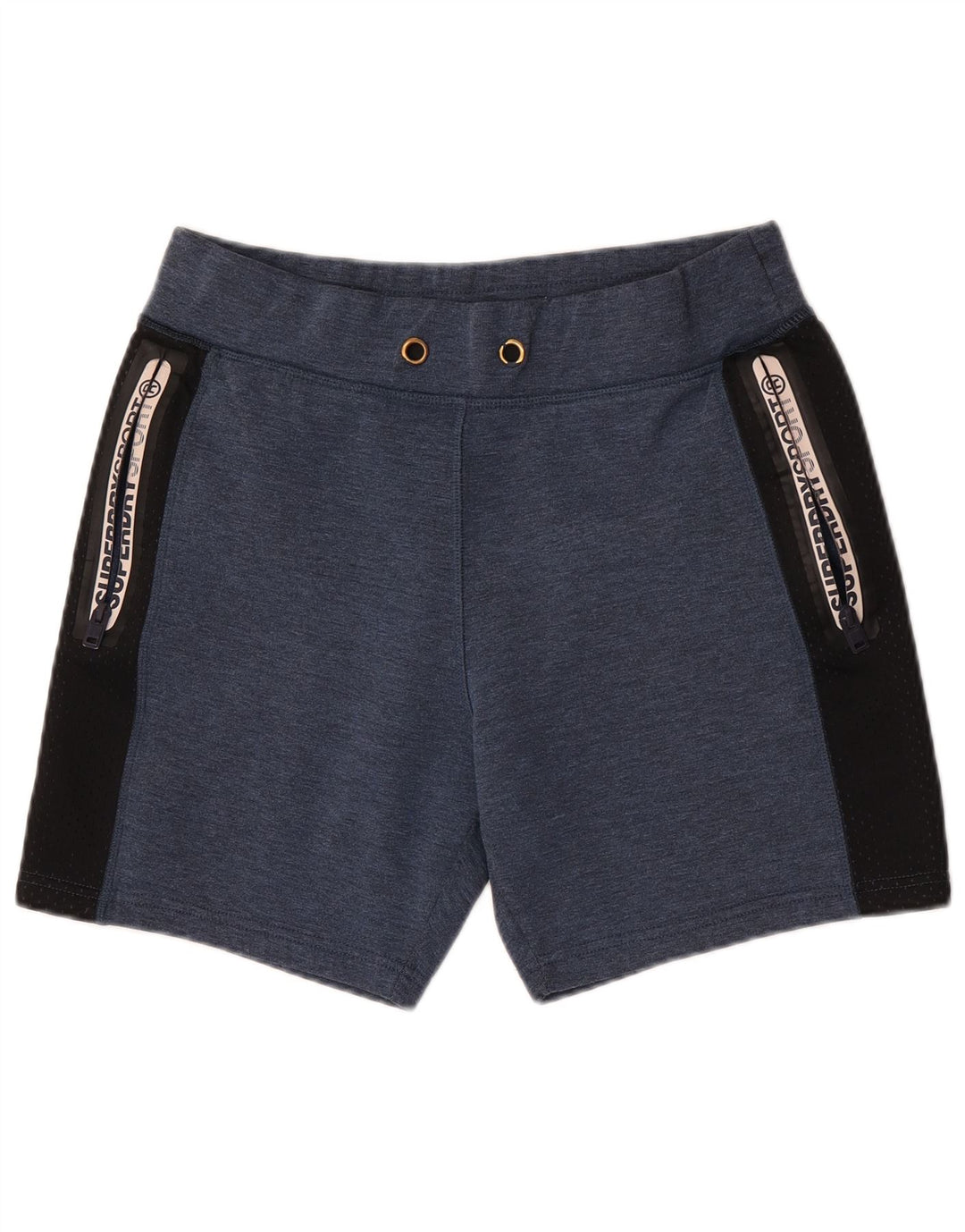 Pantaloni scurți sport grafic Superdry pentru bărbați, mari, bleumarin, poliester color bloc