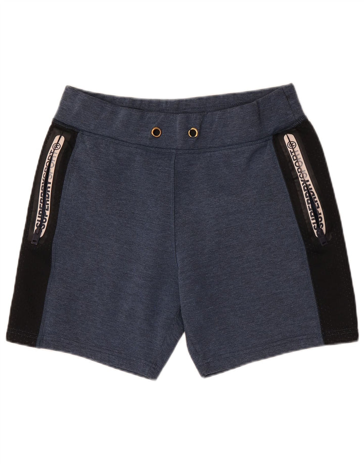 Pantaloni scurți sport grafic Superdry pentru bărbați, mari, bleumarin, poliester color bloc