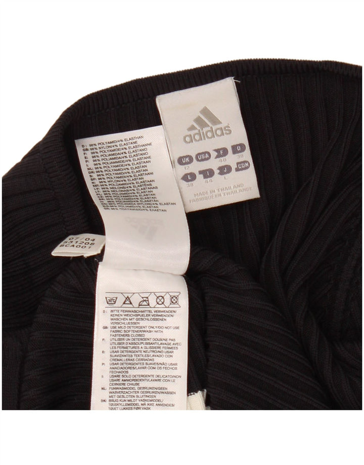 Pulover cardigan ADIDAS pentru femei UK 12, mediu negru, nailon