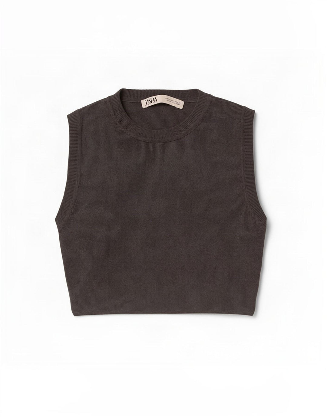 Vestă Crop Top pentru femei Zara UK 12 Medium Gri Viscose