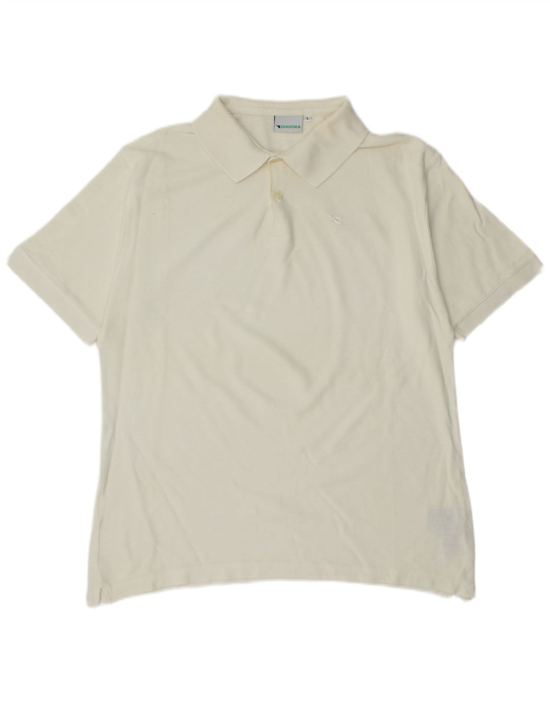 Tricou polo pentru bărbați Diadora, mare din bumbac alb