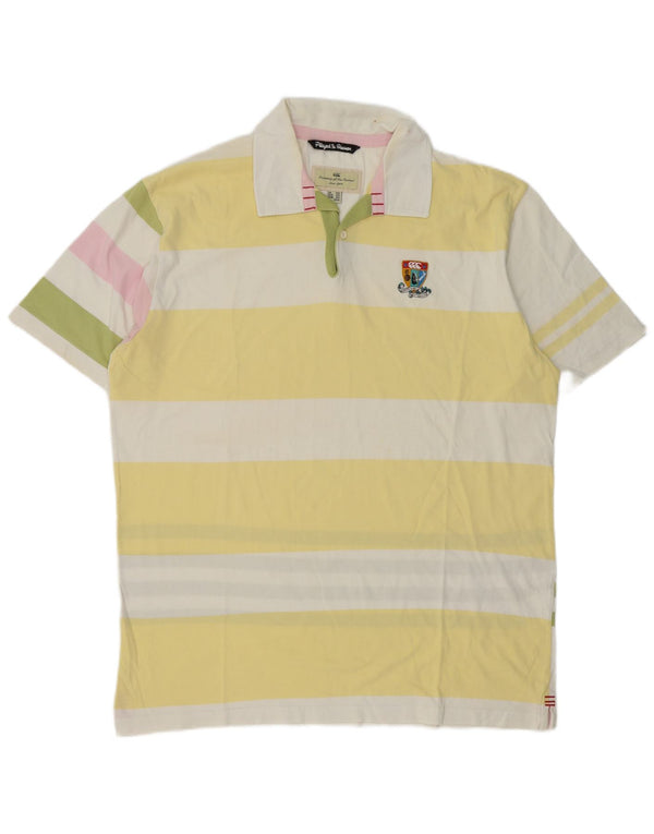 Tricou polo Canterbury Rugby pentru bărbați 2XL, cu dungi multicolore