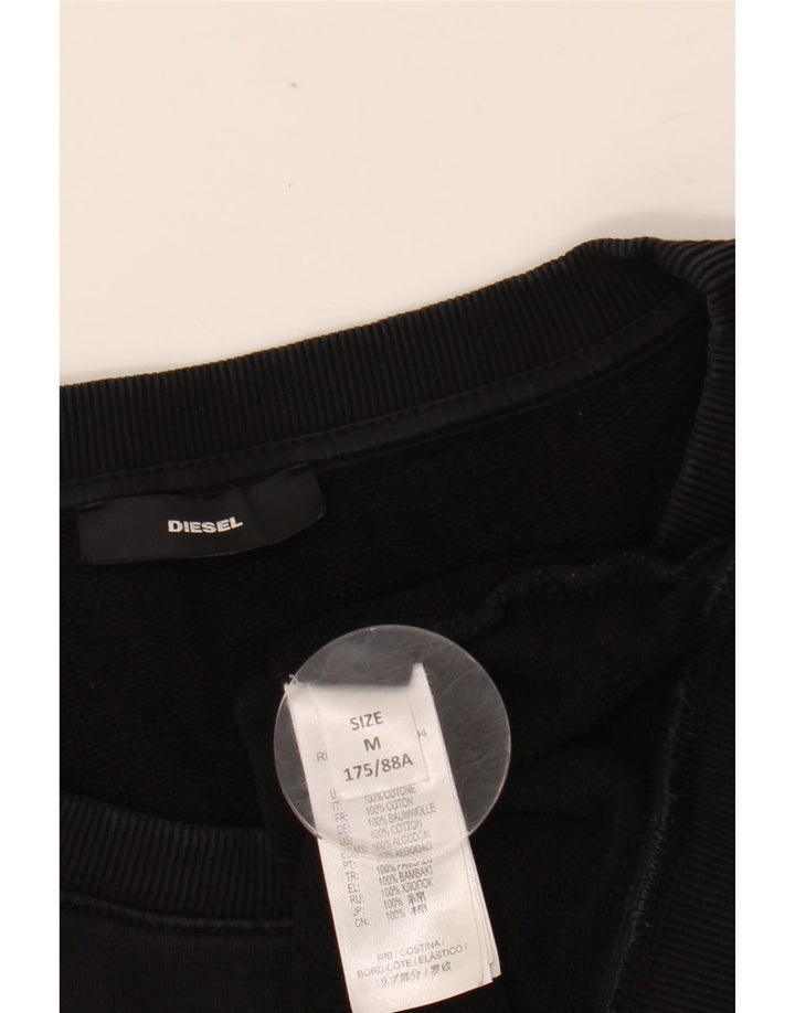 DIESEL Pulover cu grafic pentru femei UK 14 Bumbac mediu negru