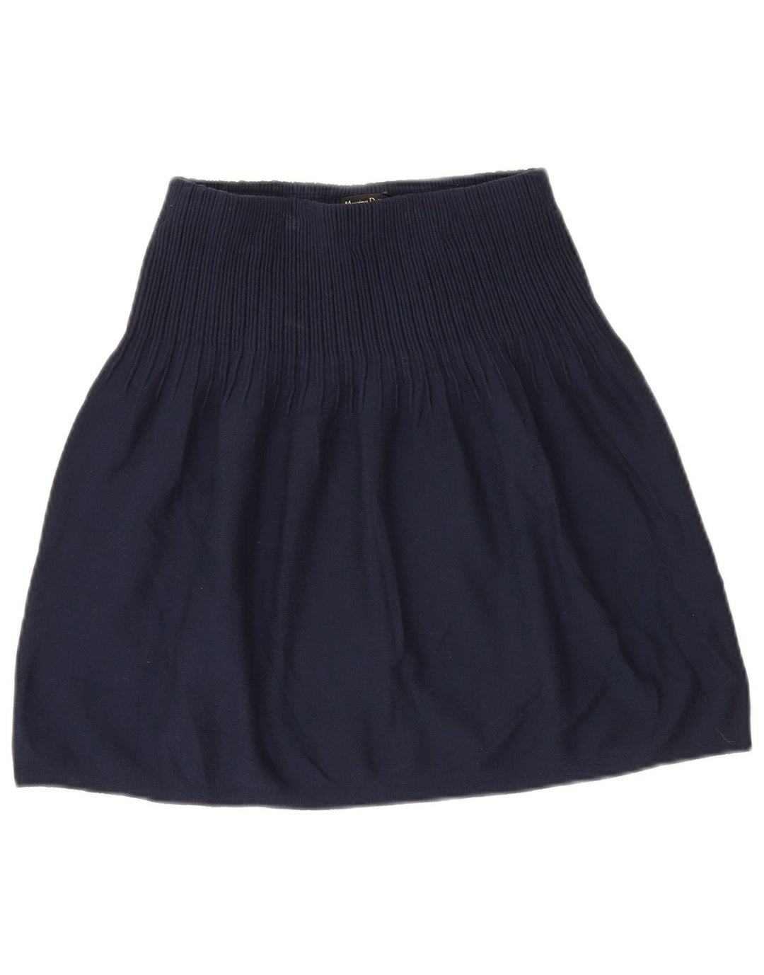 Massimo Dutti Fusta A-Line tricotată pentru femei Mic W26 Viscoză bleumarin
