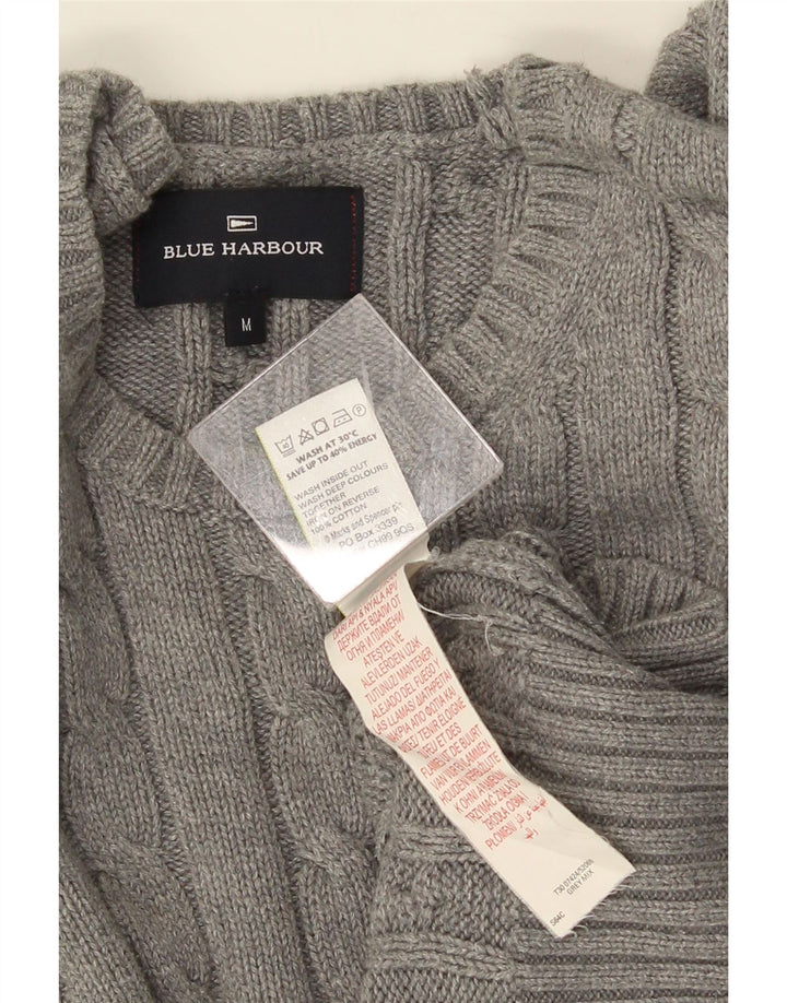 MARKS & SPENCER Pulover pentru bărbați Blue Harbour cu decolteu triplu, gri mediu