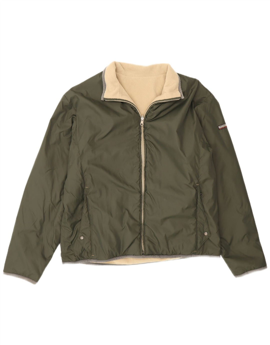 Jachetă reversibilă Napapijri Geographic pentru bărbați UK 40 Large Khaki