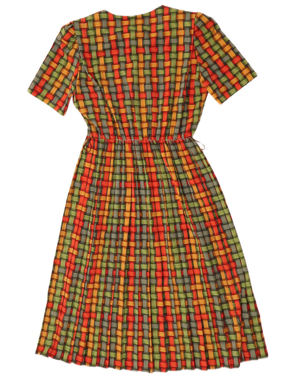 Rochie A-Line Shubette pentru femei UK 14 Medium Green Geometric