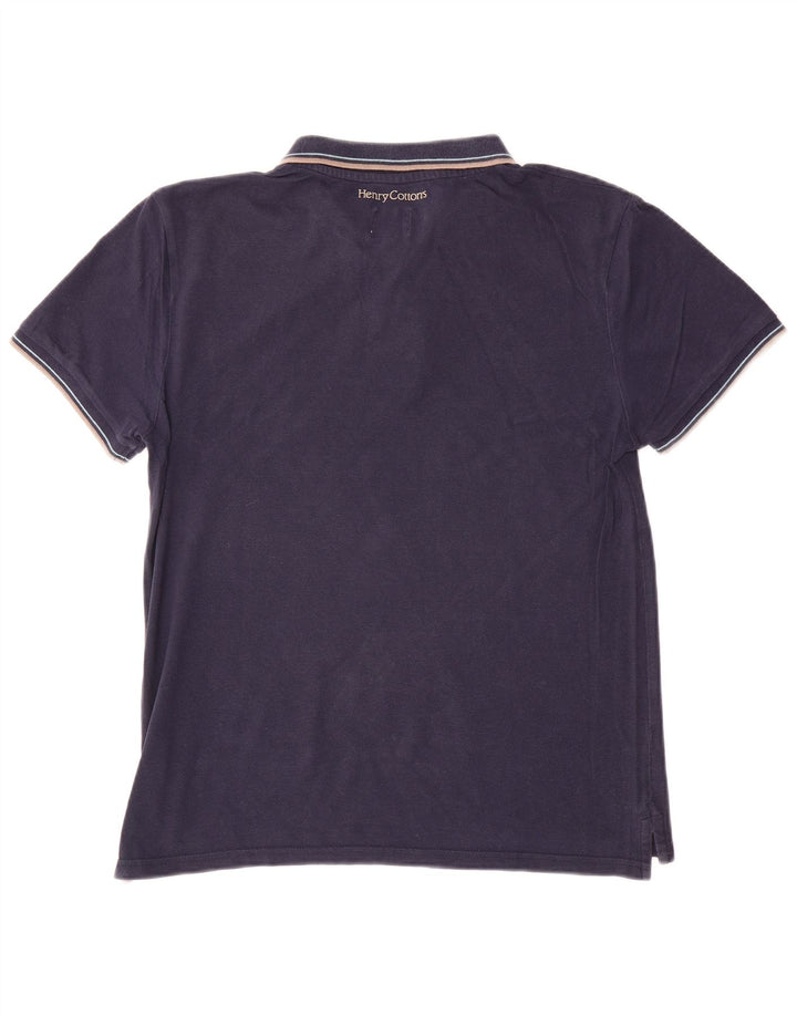 Tricou polo Henry Cottons pentru bărbați, bumbac bleumarin mediu