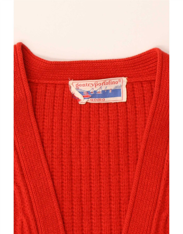 Pulover cardigan pentru bărbați Gentry Portofino, roșu mediu