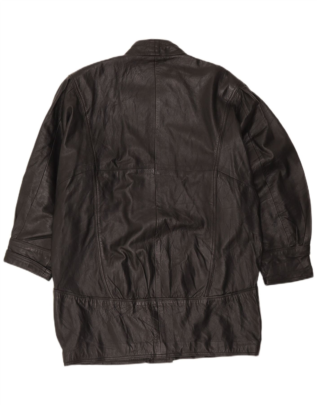 Palton supradimensionat din piele pentru femei Pierce Arrow EU 42 mare negru