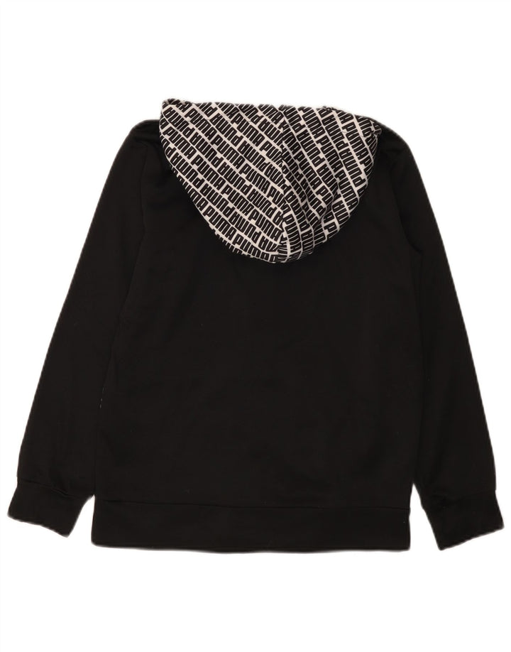 Pulover Puma Graphic Zip Hoodie pentru băieți 10-11 ani Poliester mediu negru