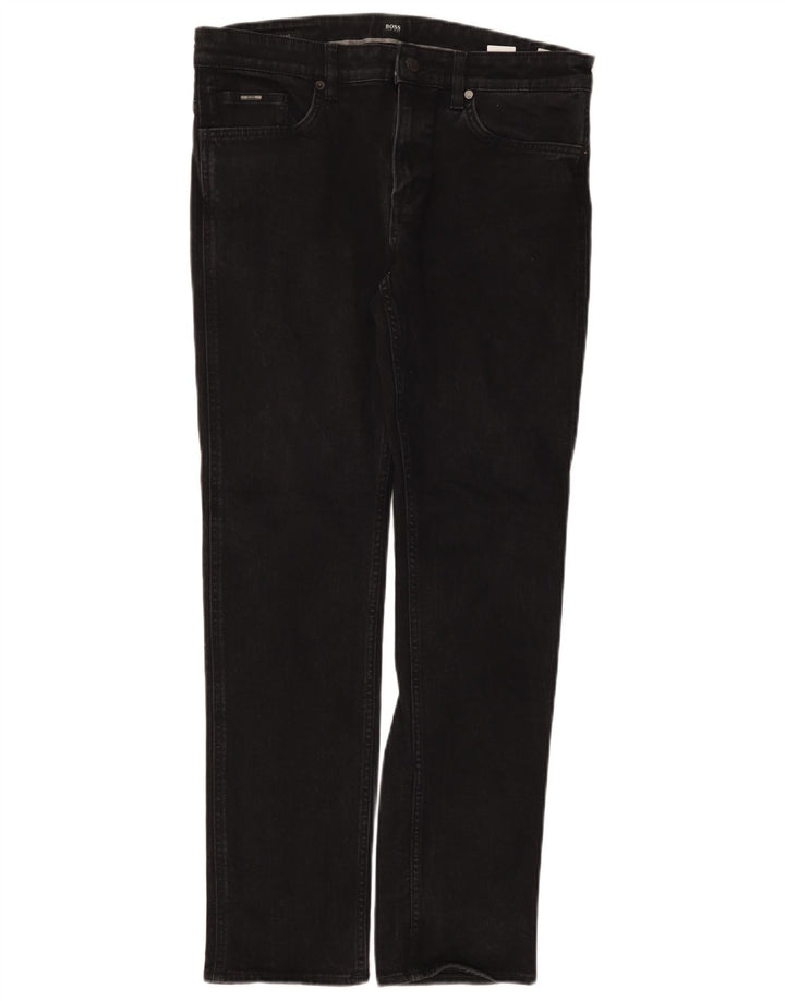 Blugi slim pentru bărbați Hugo Boss W32 L30 bumbac negru