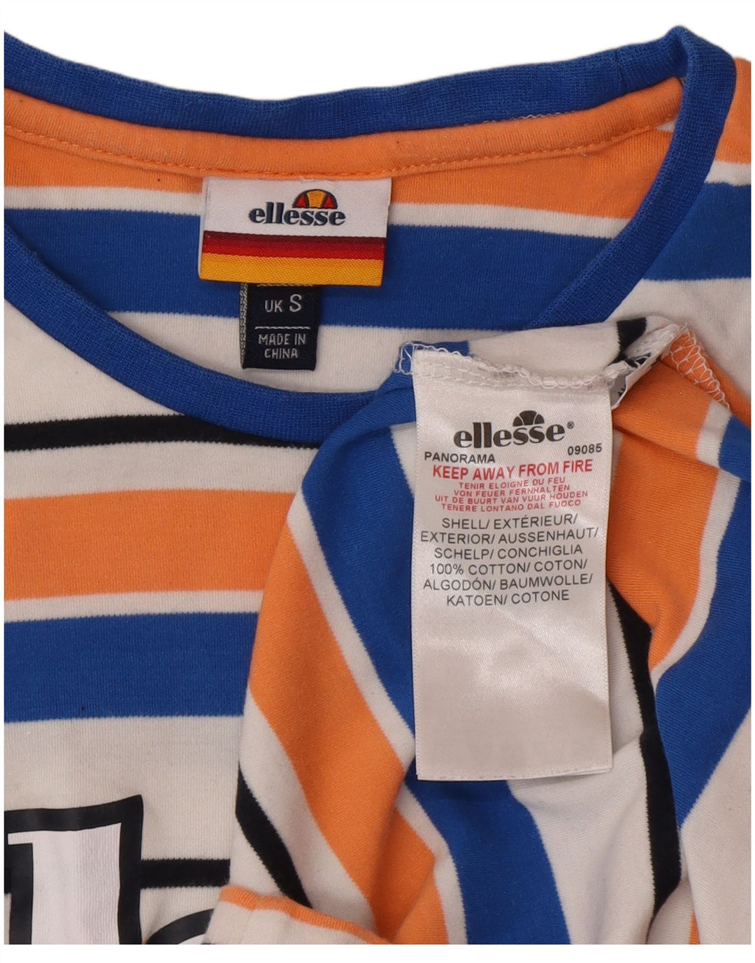Tricou cu grafic pentru bărbați Ellesse Top mic din bumbac cu dungi multicolore