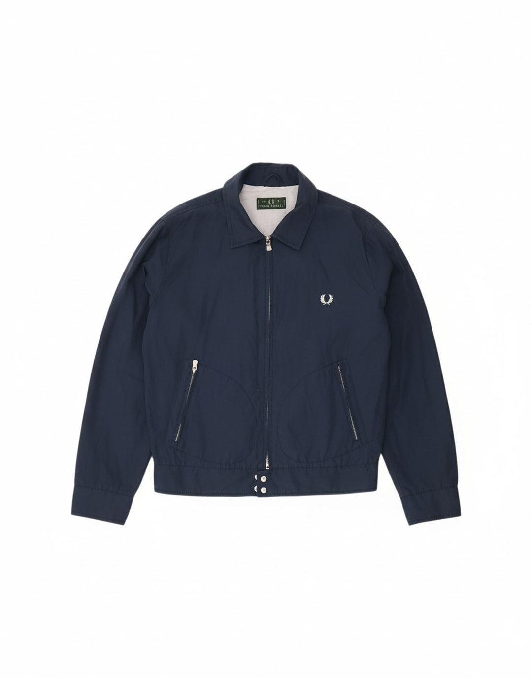 FRED PERRY Bomber Jacket pentru bărbați UK 40 mare, albastru bleumarin, bumbac