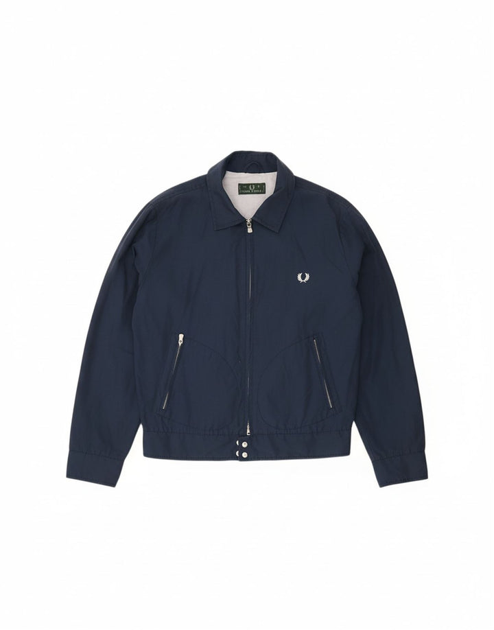 FRED PERRY Bomber Jacket pentru bărbați UK 40 mare, albastru bleumarin, bumbac