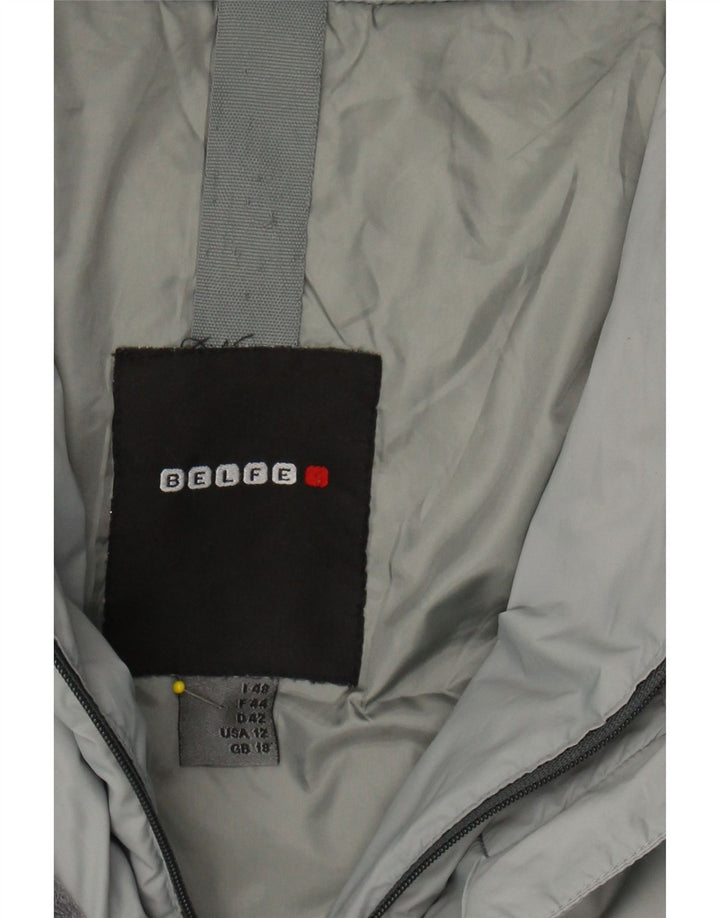 BELFE Womens Padded Jacket UK 18 XL  Grey Winter Vintage Belfe and Second-Hand Belfe from Messina Hembry 