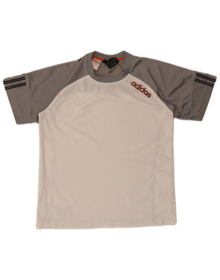 Tricou pentru băieți ADIDAS Top 13-14 ani poliester alb color bloc