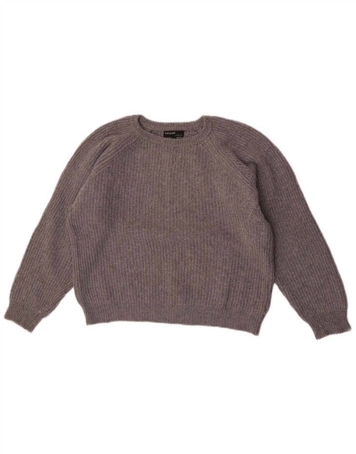 Pulover pentru femei Marks & Spencer Crop Boat Gât, UK 14 Medium Gri