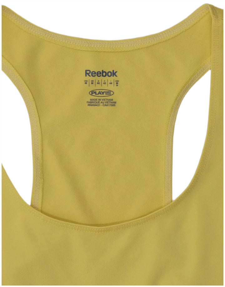 Vest Top pentru femei Reebok UK 12 Medium Galben Poliester