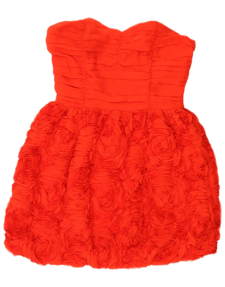 Rochie H&M pentru femei, fără bretele, EU 38, roșu mediu, poliester floral